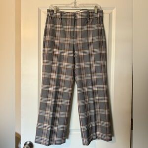 J. Crew High-Rise Peyton Cropped Wide Leg Pant in Plaid Size 8